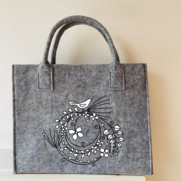 Filztasche Vogelkranz