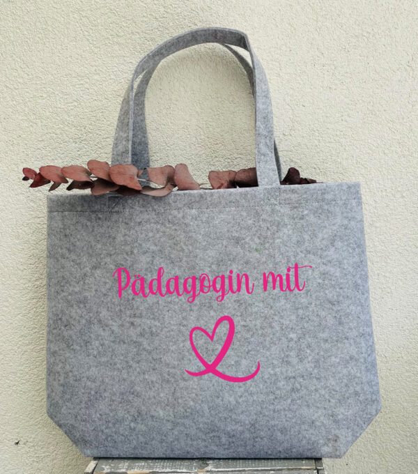 Filz Shopper "Pädagogin mit Herz" – Bild 15